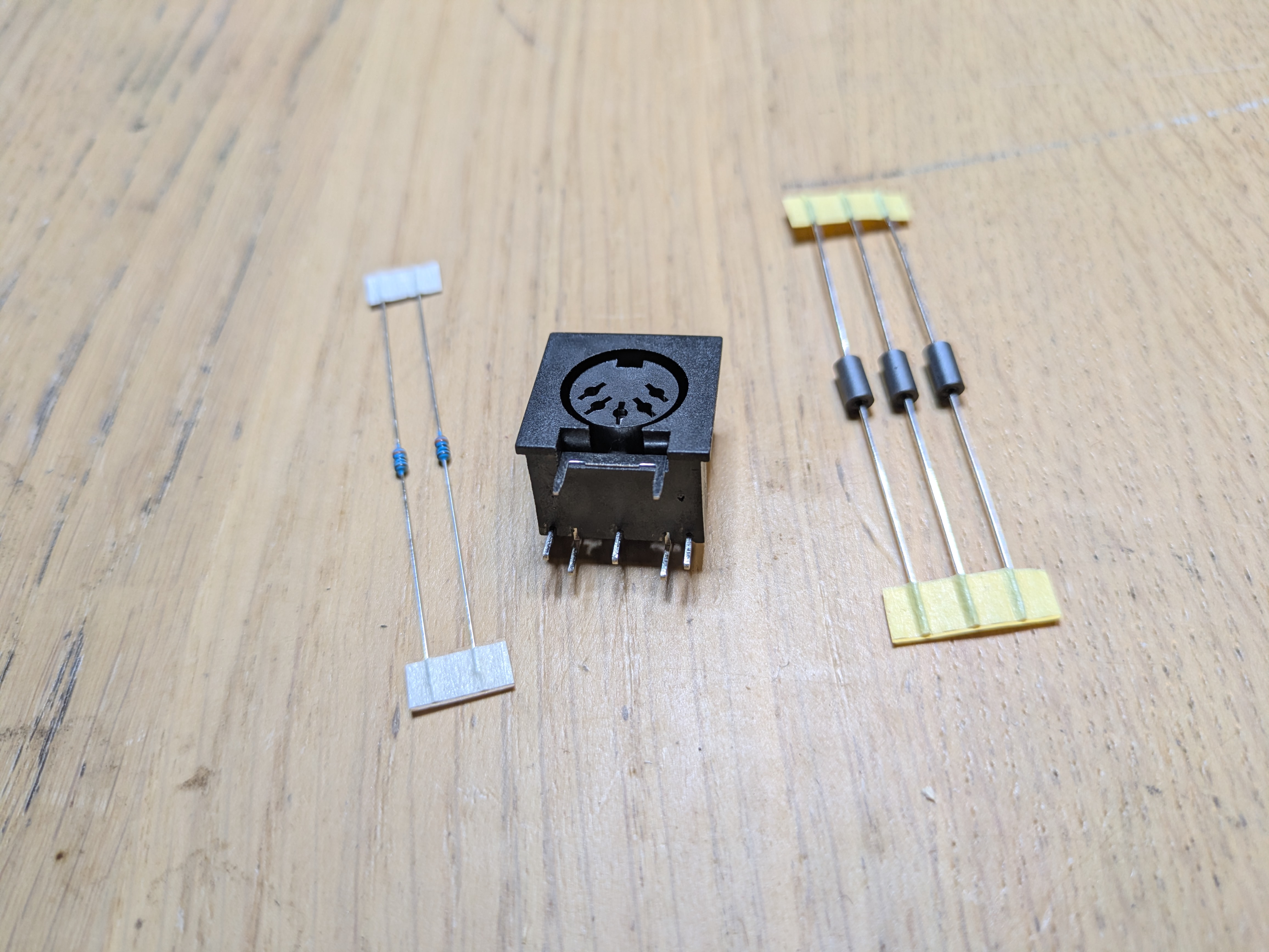 Parts to enable OM-100 MIDI