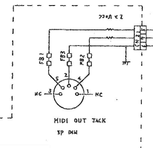 Schematic of OM-100 MIDI